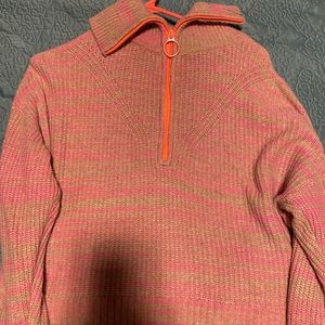 Aerie Pink Half Zip Sweater